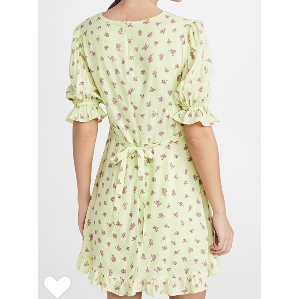 NEW • Faithfull • Florence Mini Dress Lime Green 8 - Picture 3 of 7